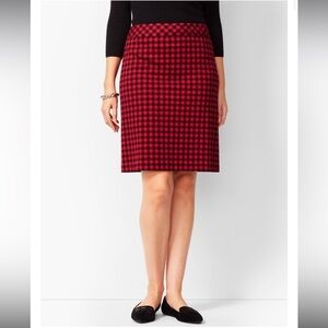 Talbots 20.5" FESTIVE BUFFALO CHECK A-LINE SKIRT